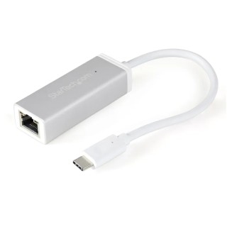 StarTech.com USB 3.2 5Gbps Network Speed USB Ethernet Adapter, USB Type-C, 15mm Cable, Silver US1GC30A