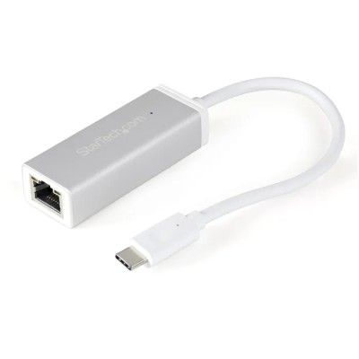 StarTech.com USB 3.2 5Gbps Network Speed USB Ethernet Adapter, USB Type-C, 15mm Cable, Silver US1GC30A