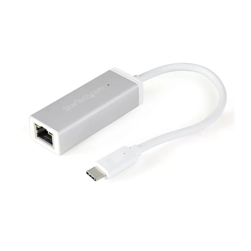 StarTech.com USB 3.2 5Gbps Network Speed USB Ethernet Adapter, USB Type-C, 15mm Cable, Silver US1GC30A