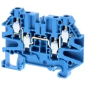 Omron XW5TS40221BL DIN Rail Terminal Block, Blue, 4mm², 1-Level, Screw Type, 500V, 32A XW5TS40221BL