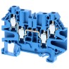 Omron XW5TS40221BL DIN Rail Terminal Block, Blue, 4mm², 1-Level, Screw Type, 500V, 32A XW5TS40221BL