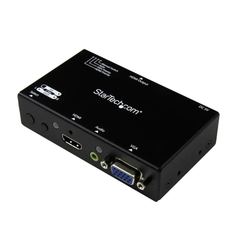 StarTech.com 2-Port VGA & HDMI Video Switch, 2 Input 1 Output, 1920 x 1200 Resolution, Compact, VS221VGA2HD