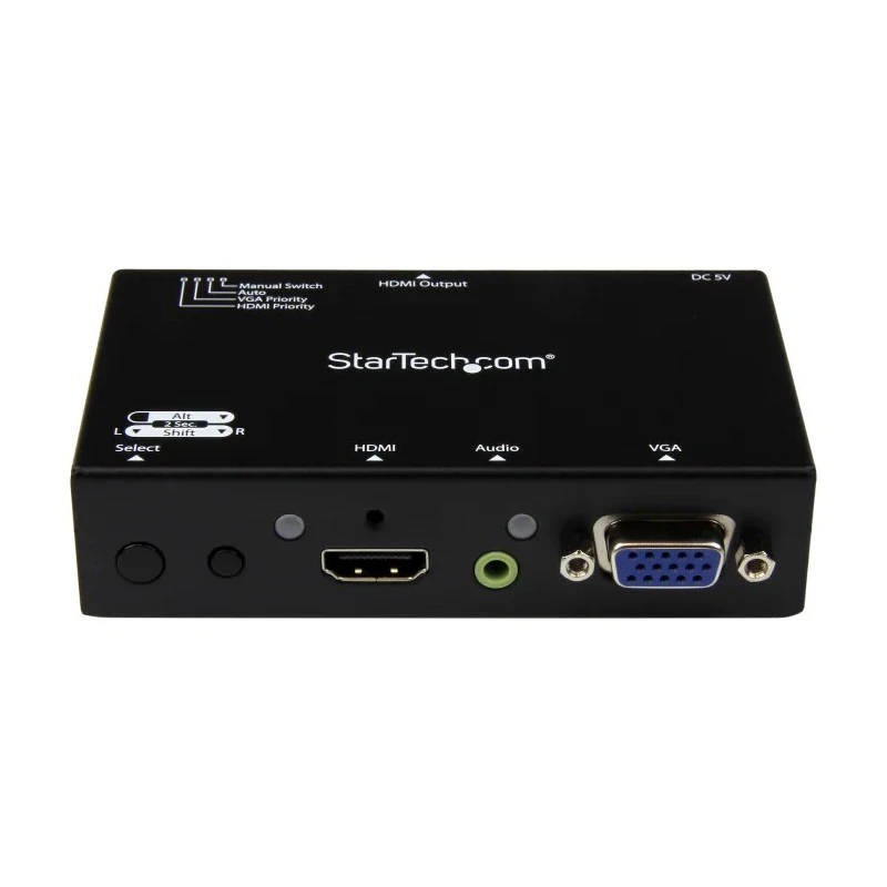 StarTech.com 2-Port VGA & HDMI Video Switch, 2 Input 1 Output, 1920 x 1200 Resolution, Compact, VS221VGA2HD