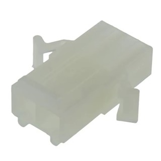 Molex STANDARD .093" Male Crimp Connector Housing, Nylon, 6.7 mm Pitch, 2 Way, 1 Row, Cable Mount 19-09-2029