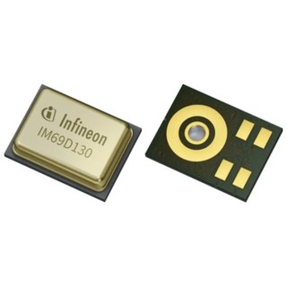 Infineon MEMS Microphone IM69D130V01XTSA1, 5-Pin, Omni-Directional, Digital Output, Surface Mount, LLGA, 3.6V