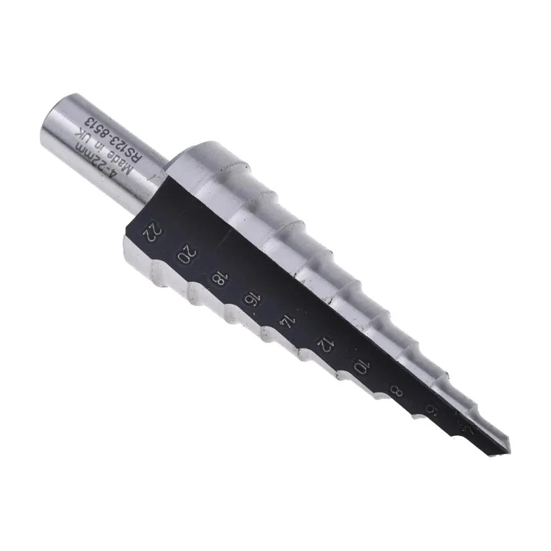 RS PRO HSS Step Drill Bit, 4 to 22 mm, Bright Finish, 1 Piece 123-8513