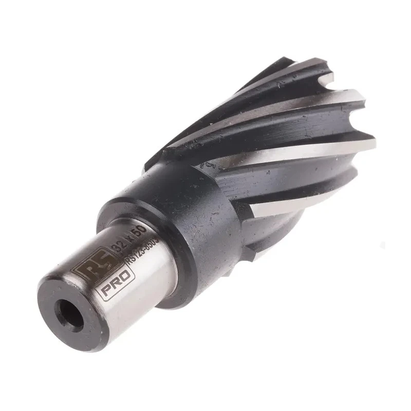 RS PRO HSS Magnetic Drill Bit, 32 mm Cutting Diameter, 50 mm Cutting Depth, 1 Flute, Bright Finish 123-8503