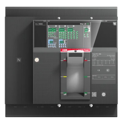 ABB Tmax XT7 Molded Case Circuit Breaker, 4-Pole, 1600A, 85kA, Fixed, Solid State 1SDA101117R1 XT7S1600 EkipDip LS/I 4pFF