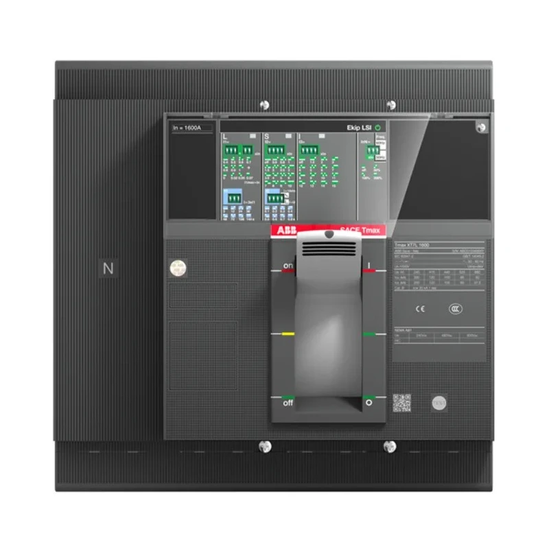 ABB Tmax XT7 Molded Case Circuit Breaker, 4-Pole, 1600A, 85kA, Fixed, Solid State 1SDA101117R1 XT7S1600 EkipDip LS/I 4pFF