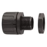 Flexicon Metric Thread Polyamide Conduit Fitting, 11 mm Nominal Size, M12 x 1.5 mm, Black, IP66 FPA11-M12B