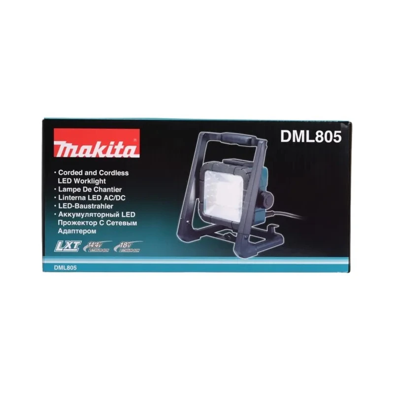 Makita Rechargeable LED Work Light, 750 Lumen, 18V, Type G Plug, 10W DML805