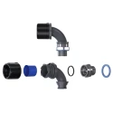 Flexicon Polyamide 66 Conduit Fitting, 90° Elbow, 16 mm Size, M16 Thread, IP66/IP67/IP68/IP69 Protection FPAU16-BM16-90B