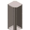 ABB E8R6 Series Stainless Steel 1-Door Floor Standing Enclosure, Opaque Door, IP54, 744 x 744 x 1913 mm 2CPX045686R9999