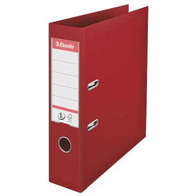 Esselte Red A4 Lever Arch File, 2 Rings, Polypropylene, 500 Sheet Capacity, 811510