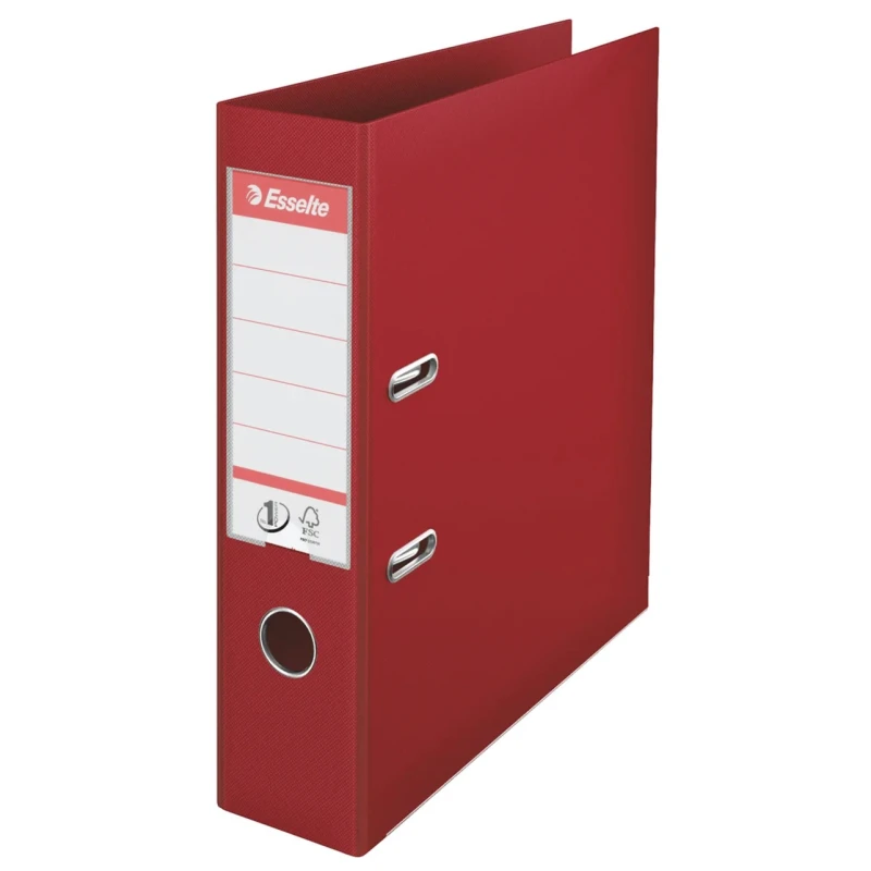 Esselte Red A4 Lever Arch File, 2 Rings, Polypropylene, 500 Sheet Capacity, 811510