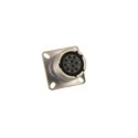 Amphenol Limited D38999 III Copper Alloy Straight Panel Circular Connector 6 Way Female Silver D38999/20FA35SN
