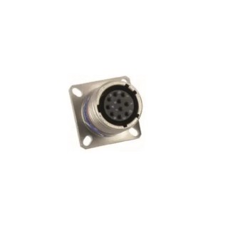 Amphenol Limited D38999 III Copper Alloy Straight Panel Circular Connector 6 Way Female Silver D38999/20FA35SN