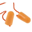 3M 1100 Series Orange Disposable Ear Plugs, Polyurethane Foam, SNR 35dB, 100 Pairs 1110