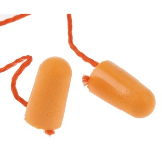 3M 1100 Series Orange Disposable Ear Plugs, Polyurethane Foam, SNR 35dB, 100 Pairs 1110