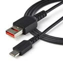 StarTech.com USB 2.0 Type A Male to Type C Male Cable, 1 m, Black, Thermoplastic Elastomer Jacket USBSCHAC1M