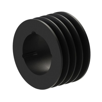 OPTIBELT Cast Iron Pulley 125 mm Pitch, 10 mm Belt Width, 4 Grooves, Solid Type, TB SPZ 125/4