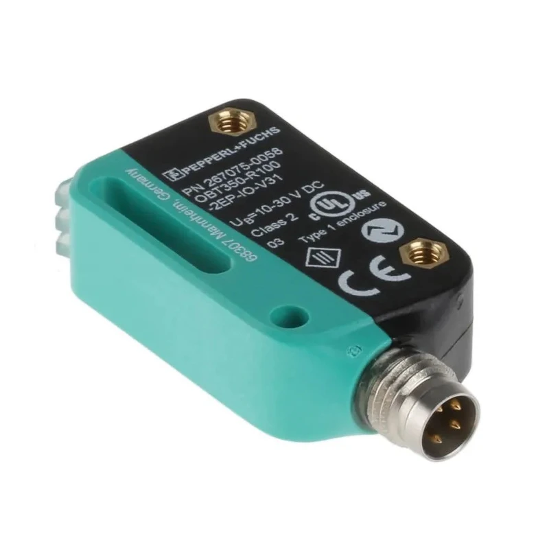 Pepperl + Fuchs Background Suppression Photoelectric Sensor, Block, NPN/PNP Output, IO-Link, 5–350 mm OBT350-R100-2EP-IO-V31