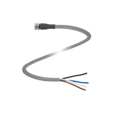 Pepperl + Fuchs Sensor Actuator Cable 4-Way Female Straight to Unterminated, Polyurethane Jacket, 5 m, IP67 V31-GM-5M-PUR
