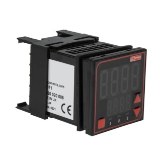 RS PRO Panel Mount PID Temperature Controller, 3 Output Relay, SSR, 24V AC, Dual 4-Digit LED Display MV16