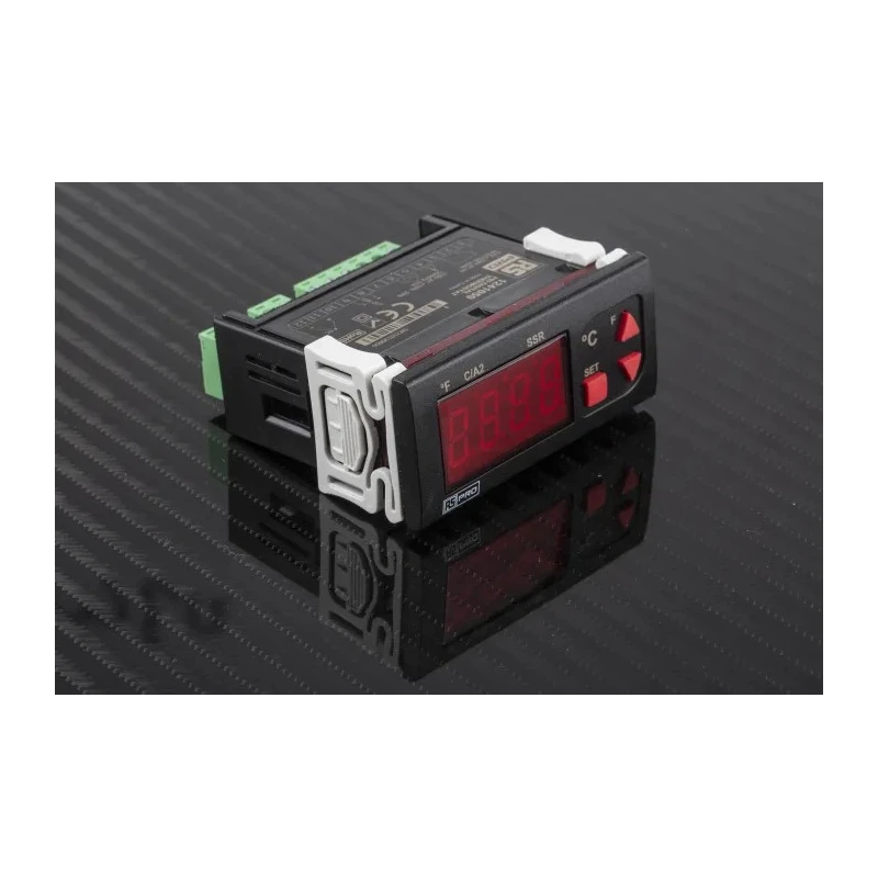 RS PRO Panel Mount On-Off Temperature Controller, 1 Input, 2 Output Solid State Relay, 253V AC, PID Controller ET2011