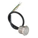 Bulgin Illuminated Momentary Piezo Switch 1A, IP68, IP69K, 48V AC/DC, 22mm Cutout, 