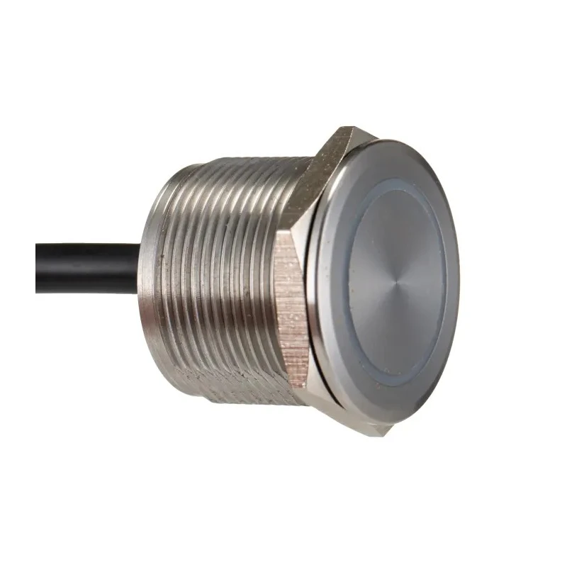 Bulgin Illuminated Momentary Piezo Switch 1A, IP68, IP69K, 48V AC/DC, 22mm Cutout, 