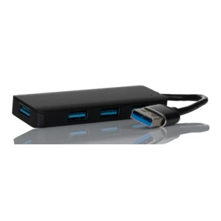 RS PRO 4 Port USB 3.0 USB Hub, USB Powered, Aluminium, Black 236-9129