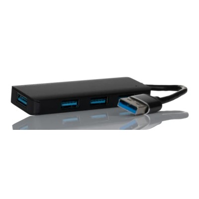 RS PRO 4 Port USB 3.0 USB Hub, USB Powered, Aluminium, Black 236-9129