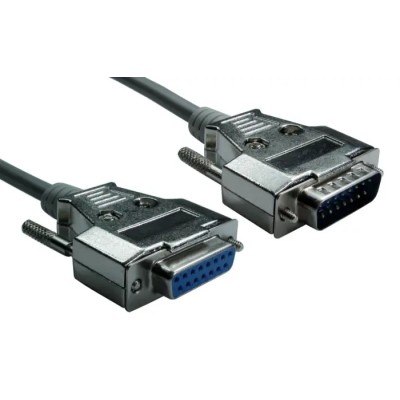 RS PRO Serial Cable, Male D-Sub 15-Pin to Female D-Sub 15-Pin, 6m PVC Grey 236-9146