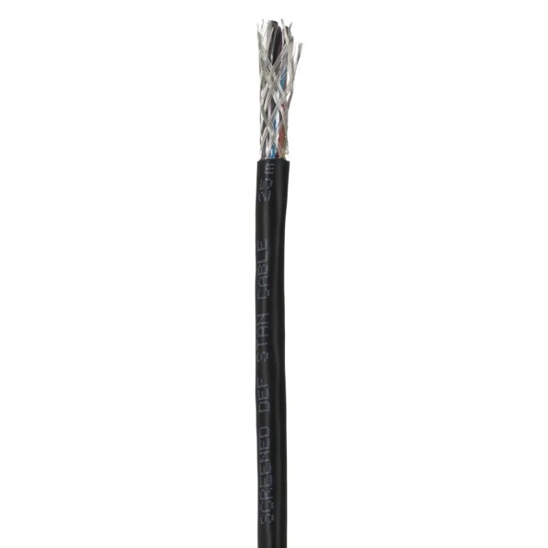 RS PRO DEF STAN Multi-Core Industrial Cable, 8 Cores, 0.22mm², Screened, PVC Sheath, Black, 25m 236-9274