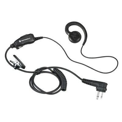 Motorola Swivel Earpiece with Inline Push-to-Talk, Adjustable C-Style Hook HKLN4604