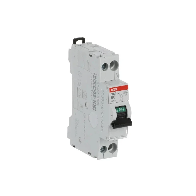 ABB Miniature Circuit Breaker SN201, 1-Pole, 6A, Type B, 400V AC, 10kA Breaking Capacity