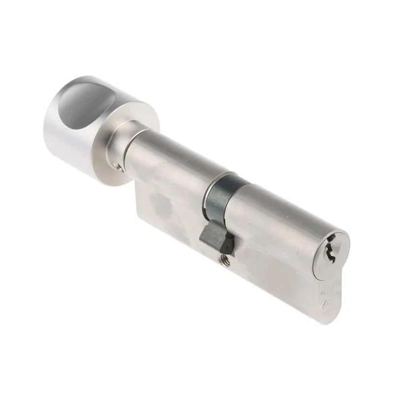 ABUS Brass Euro Cylinder Lock, Nickel Pearl Finish, 61mm, Thumbturn, 6-Pin KE60NP Z40/K40 KD