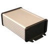 Hammond Flanged Aluminium Enclosure IP65, Silver Body, Black Lid, 151x86.8x46.9 mm