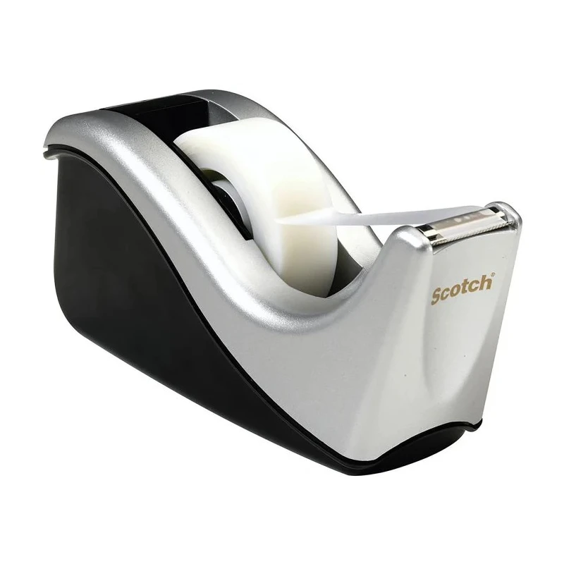 3M Tape Dispenser BP110 for 19 mm Width Tape, Weighted, Plastic Body, Metal Cutting Blade