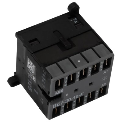 ABB B Series Contactor, 24V DC Coil, 3-Pole, 20A, 5.5 kW, 3NO, DIN Rail, GJL1313003R0101 BC7-30-10-F 24V DC