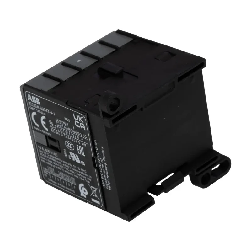ABB B Series Contactor, 24V DC Coil, 3-Pole, 20A, 5.5 kW, 3NO, DIN Rail, GJL1313003R0101 BC7-30-10-F 24V DC