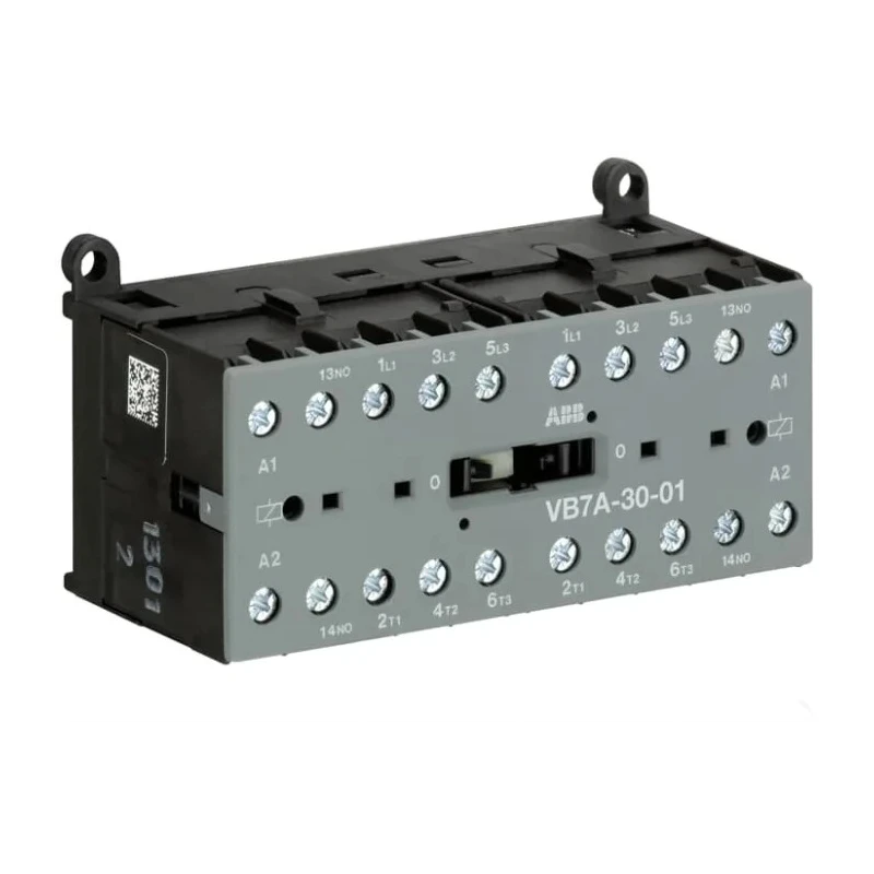 ABB VB Contactor 3-Pole 20A 5.5kW 127V AC Coil, Reversing, 3 NO + 1 NC, DIN Rail, GJL1311911R8014 VB7A-30-01 110-127V AC