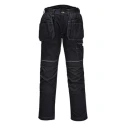 Portwest Unisex Work Trouser, 12 Pockets, Grey/Black, Waist 30 in, T602ZBR30