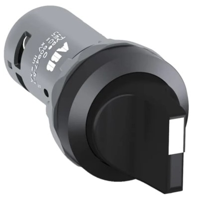ABB Short Handle Selector Switch 2 Positions, Illuminated, IP40/IP66, 22.5 mm Cutout Diameter 1SFA619200R1056