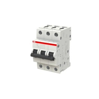 ABB System Pro M Compact S200 Miniature Circuit Breaker, 3-Pole, 1.6A, Type C, 400V AC, 6 kA Breaking 2CDS253001R0974