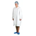 Portwest White Unisex Visitor Coat, Polypropylene, 2XL, Disposable Workwear D118WHRXXL