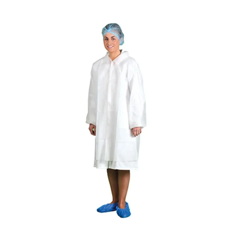 Portwest White Unisex Visitor Coat, Polypropylene, 2XL, Disposable Workwear D118WHRXXL