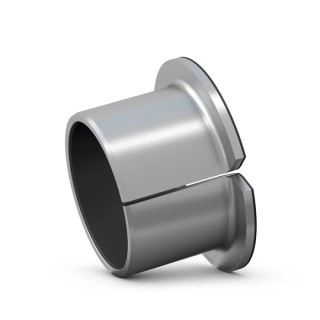 SKF Plain Bearing, Flanged, Polytetrafluoroethylene, 10 mm Bore, 12 mm OD, 17 mm Width, 25 kN Static Load PCMF 101217 E