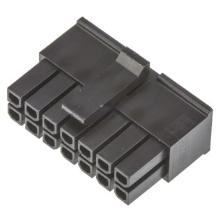 Molex Micro-Fit 3.0 Female Connector Housing, 3 mm Pitch, 14 Way, 2 Row, Straight 43025-1400